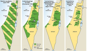 maps of Palestine's shrinking territory