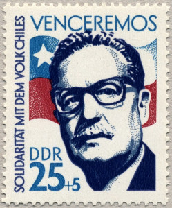 https://en.wikipedia.org/wiki/Salvador_Allende#/media/File:Stamp_Salvador_Allende.jpg East German Stamp showing Salvador Allende