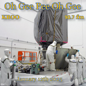 figures clad in clean room suits inspect mysterious space technology