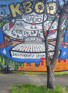 A tree in front of the KBOO studios.