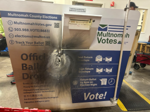 Oregon Ballot Box torched