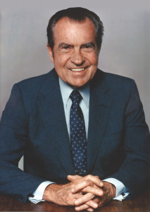 Disgraced former US President Richard M. Nixon