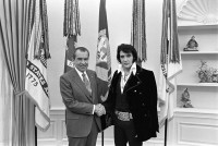 Richard Nixon with Elvis Presley. Photo courtesy of the White House / National Archives