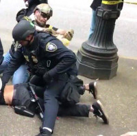White supremacist assists police in arresting counter-protester