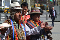 Indigenous people from Bolivia protesting against international drug policies outside UN in NYC, April 19, 2016 Indigenous people from Bolivia protesting against international drug policies outside UN in NYC, April 19, 2016