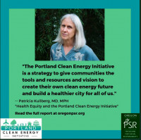 Dr Kullberg advocates Portland Clean Energy Fund
