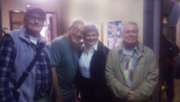 Matthew Clark, Ken Jones, Melinda Peterson, and Phil Proctor at KBOO