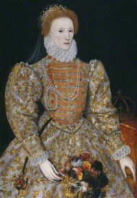 Queen Elizabeth I white face portrait