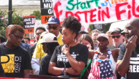 Samantha Davis, Executive Director, Black Swan Academy, speaking at the Free DC rally August 11, 2025 Samantha Davis, Executive Director, Black Swan Academy, speaking at the Free DC rally August 11, 2025