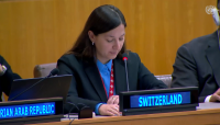 Swiss Delegate at the United Nations in New York speaking at the 6th Plenary Meeting of the Third Committee of the General Assembly on Oct. 7, 2024 Swiss Delegate at the United Nations in New York speaking at the 6th Plenary Meeting of the Third Committee of the General Assembly on Oct. 7, 2024